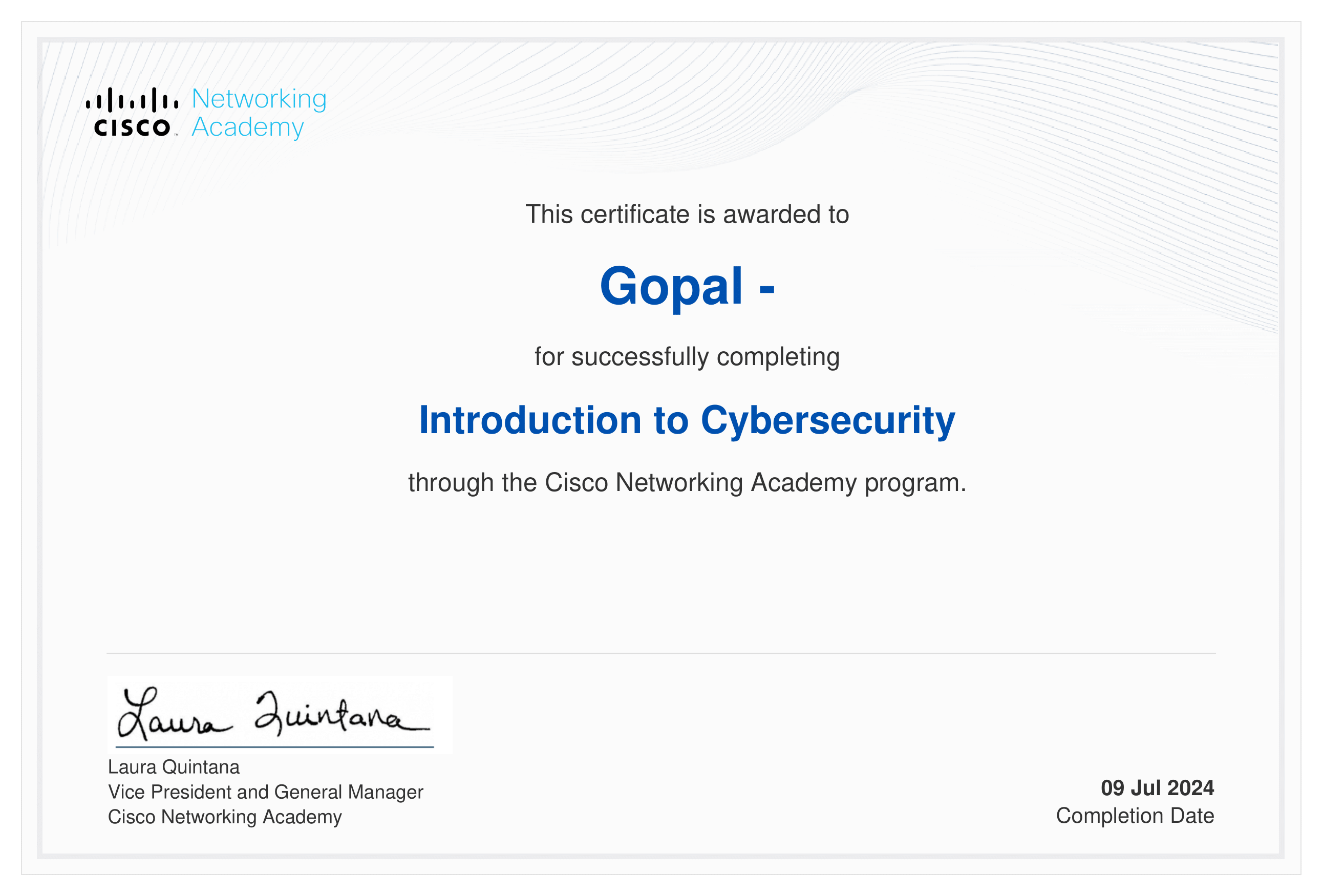Interoduction to cyber security